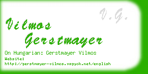 vilmos gerstmayer business card